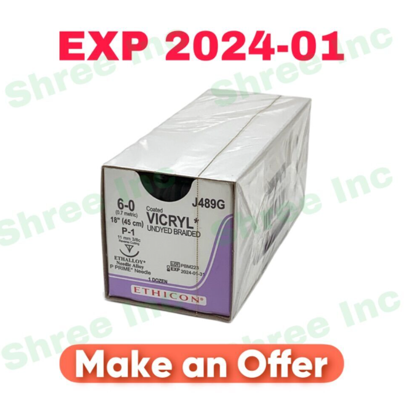 ETHICON J489G COATED VICRYL UNDYED BRAIDED EXP 2024-01