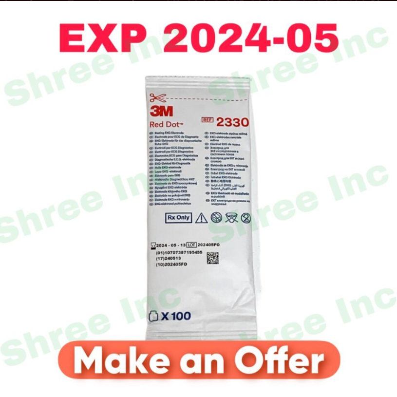 3M 2330 RED DOT RESTING EKG ELECTRODE EXP 2024-05