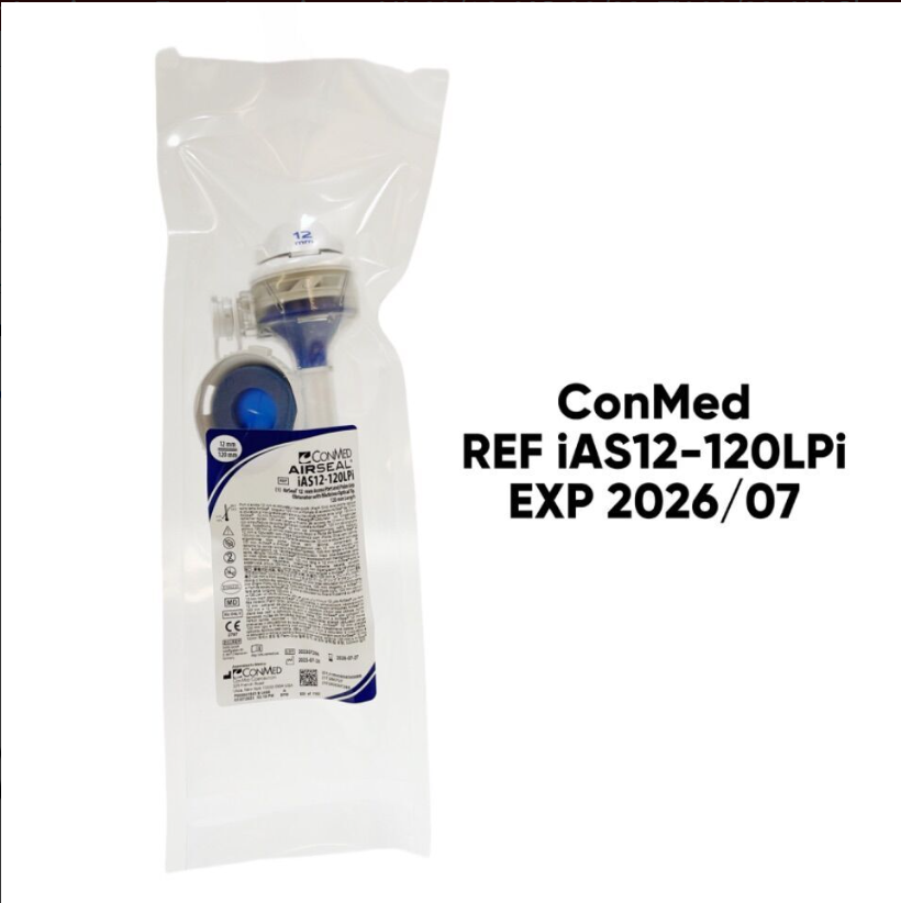 CONMED IAS12-120LPi AirSeal 12 mm Access Port and Palm GRIP OBTURATOR With bladeless optical tip 120mm length EXP 2026 07