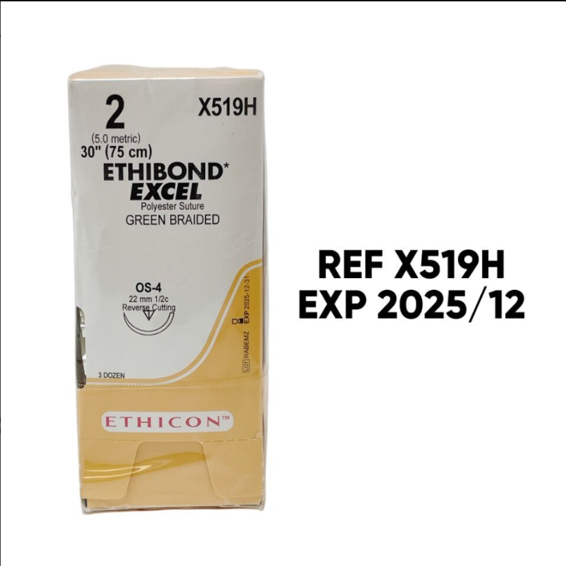 ETHICON X519H ETHIBOND  EXCEL Polyester Suture 2 X519H (5.0 metric) 30