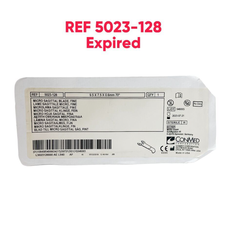 CONMED 5023-128 MICRO SAGITTAL BLADE FINE EXPIRED