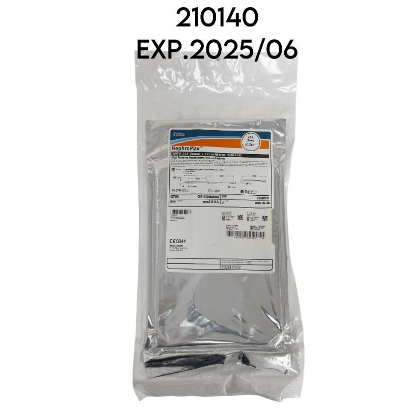 BOSTON SCIENTIFIC 210140 NephroMax RENAL SHEATH High Pressure Nephrostomy Balloon Catheter 24F (8mm) x 17cm  EXP.2025 06