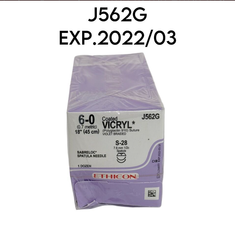 ETHICON J562G Coated VICRYL Suture VIOLET BRAIDED 18