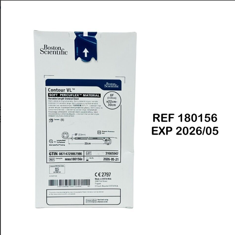 BOSTON SCIENTIFIC 180156 Contour VL SOFT PERCUFLEX MATERIAL Variable Length Ureteral Stent 6F ( 2.0mm ) x22cm- 30cm EXP 2026 05