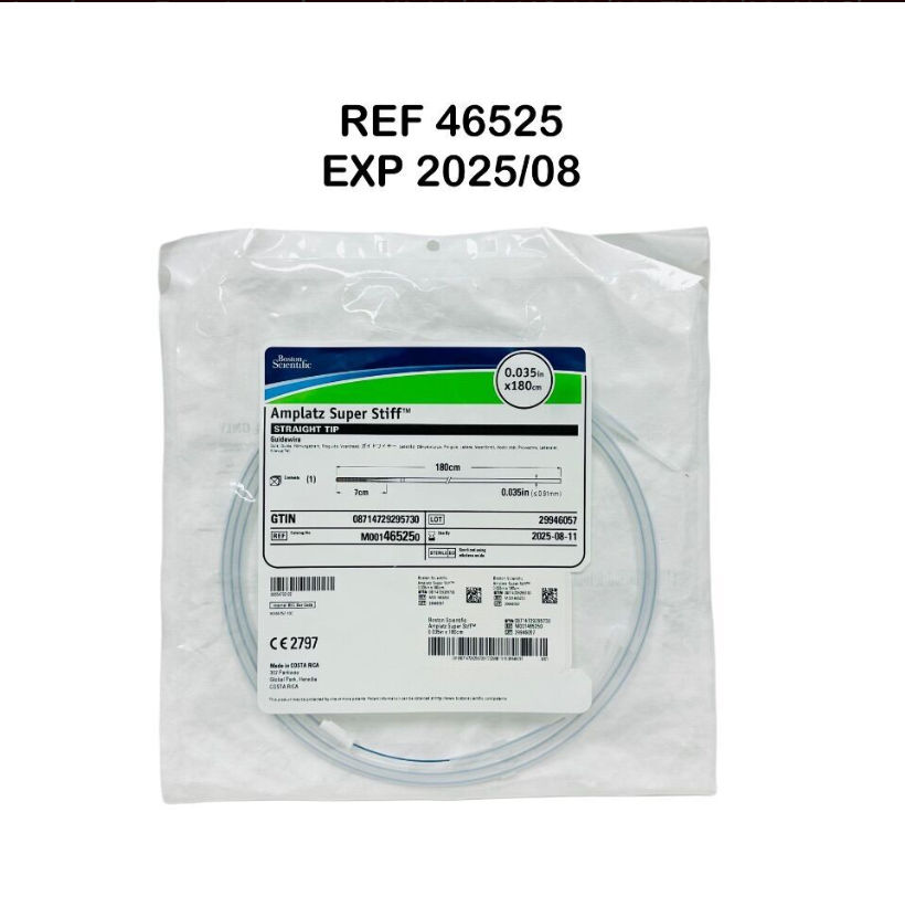 BOSTON SCIENTIFIC 46525 Amplatz Super Stiff STRAIGHT TIP Guidewire 0.035in x180cm EXP 2025 08