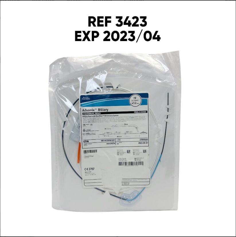 BOSTON SCIENTIFIC 3423 Advanix Biliary DUODENAL BEND Preloaded Biliary Stent with Naviflex RX Delivery System 7Fr X 12cm EXP 2023 04