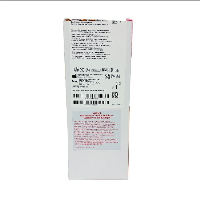 CODMAN 82-3074 BACTISEAL Shunt System Distal Cathetar 120cm (1) EXP 2023 10 & ABOVE