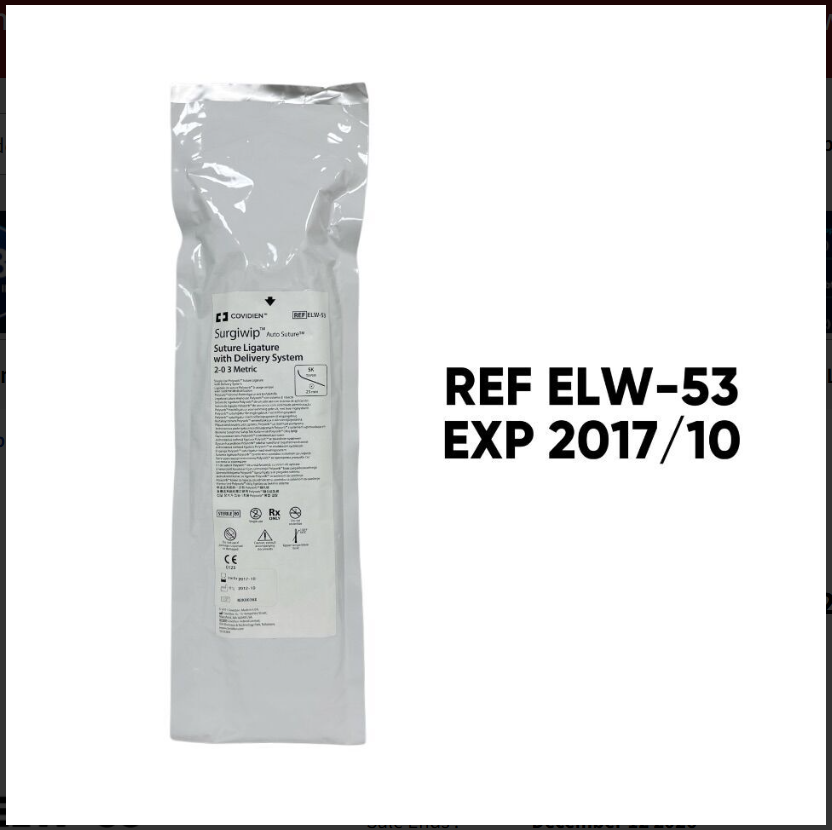 COVIDIEN ELW-53 Surgiwip Auto Suture Suture Ligature with Delivery System 2-0 3 Metric EXP 2017 10