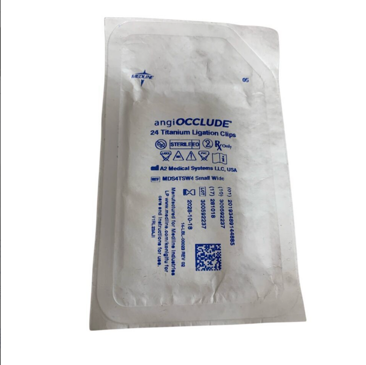 MEDLINE MDS4TSW4 angiOCCLUDE 24 Titanium Ligation Clips Small Wide Exp 2028 10