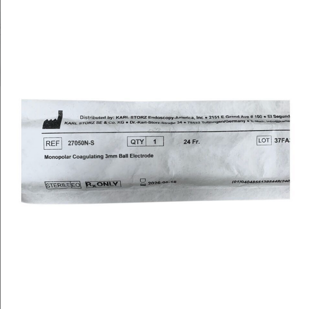 KARL STORZ 27050N-S Monopolar Coagulating 3mm Ball Electrode 24 Fr Exp 2026 06