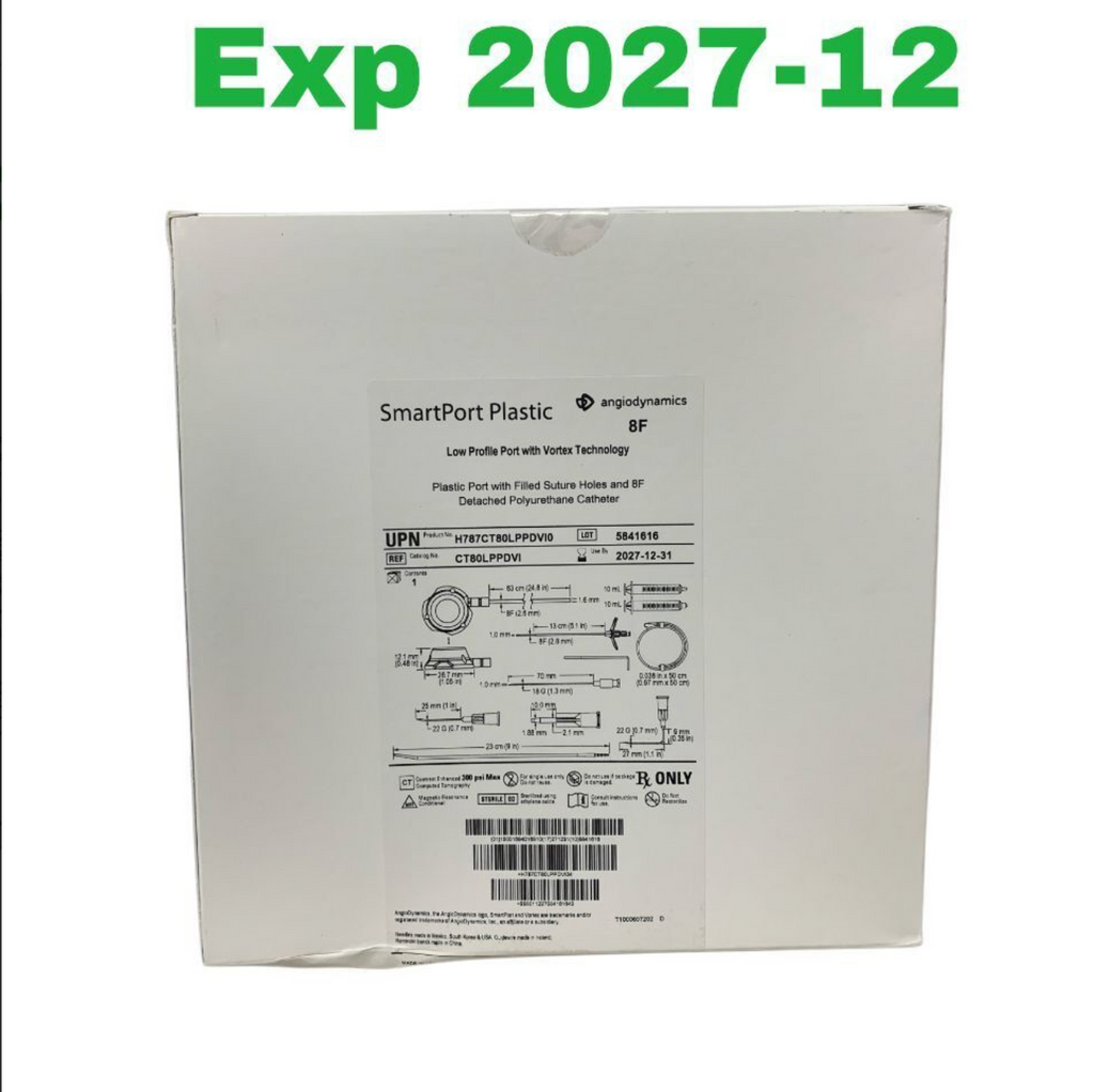 ANGIO DYNAMICS CT80LPPDVI SmartPort Plastic 8F Low Profile Port with Vortex Technology Exp 2027 12