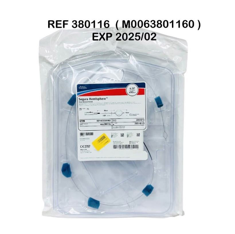 BOSTON SCIENTIFIC 380116 ( M0063801160 ) Segura Hemisphere Stone Retrieval Basket 4.5F (1.5 mm) x 90cm EXP 2025 02