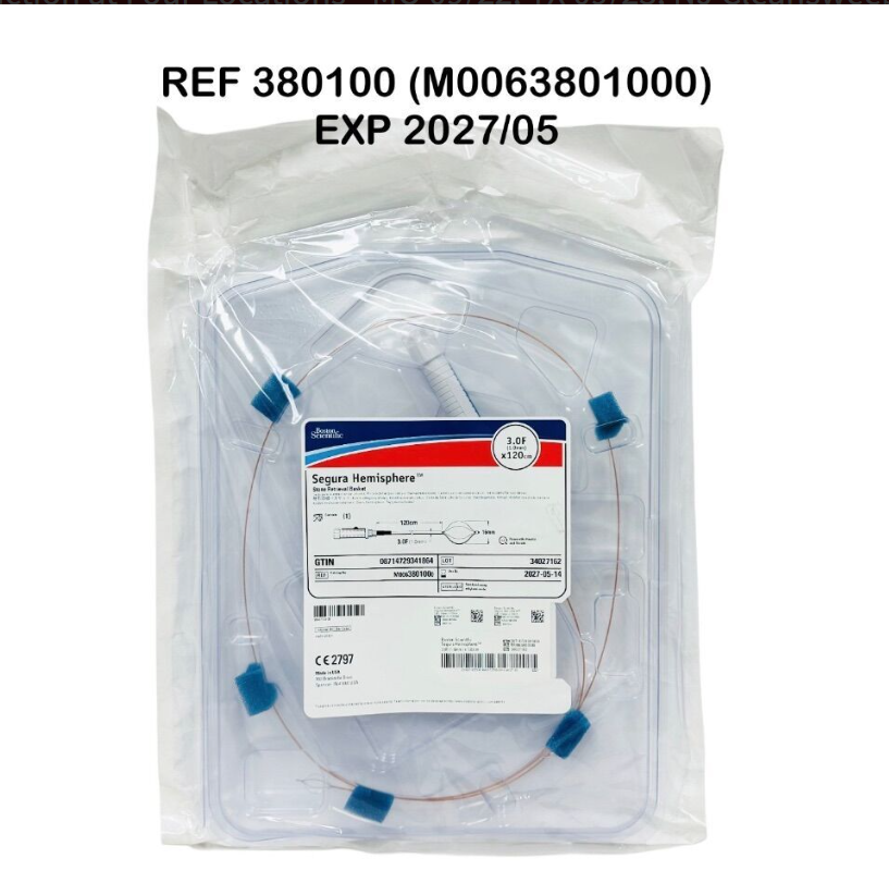 BOSTON SCIENTIFIC 380100 (M0063801000) Segura Hemisphere Stone Retrieval Basket 3.0F (1.0mm) x 120cm EXP 2027 05