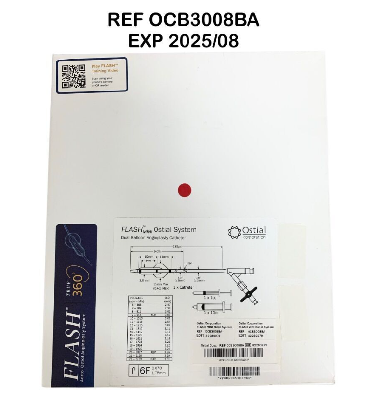 OSTIAL OCB3008BA FLASHMIN Ostial System Dual Balloon Angioplasty Catheter 6 FR  EXP 2025 08