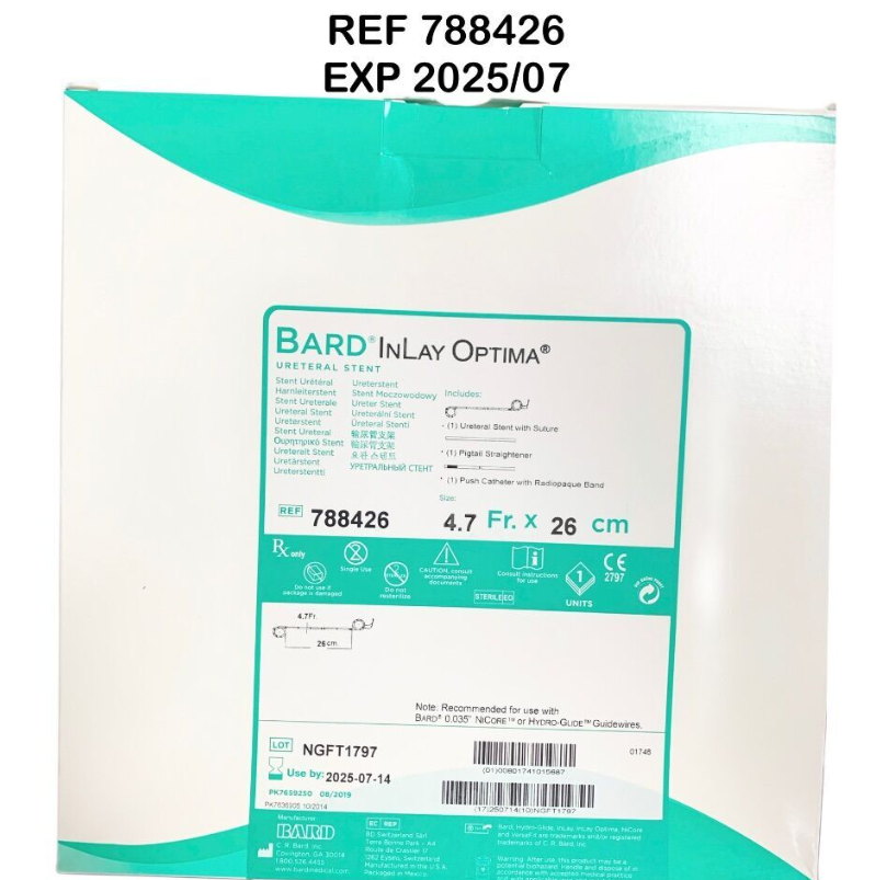 BARD 788426 BARD INLAY OPTIMA URETERAL STENT 4.7 Fr. X 26 cm EXP 2025 07