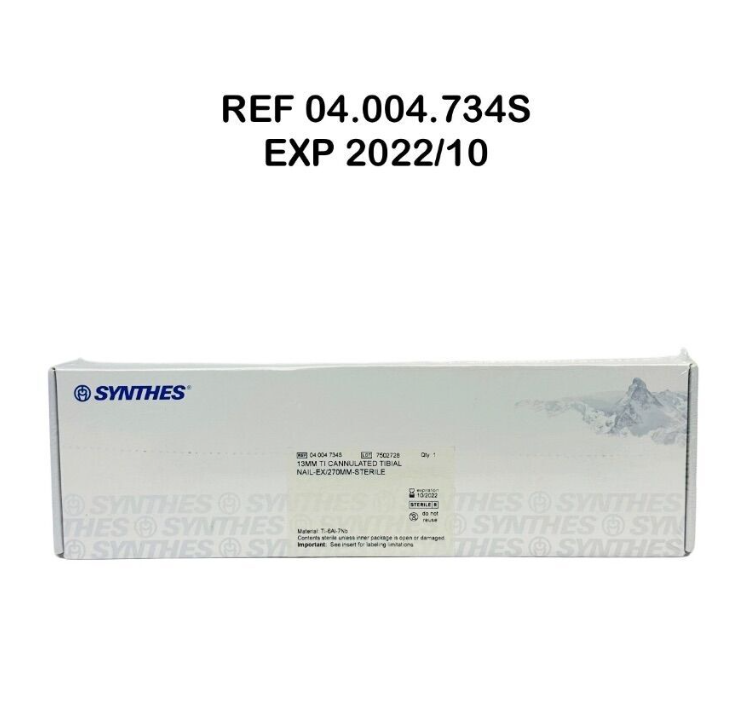 SYNTHES 04.004.734S 13MM TI CANNULATED TIBIAL NAIL-EX/270MM-STERILE EXP 2022 10