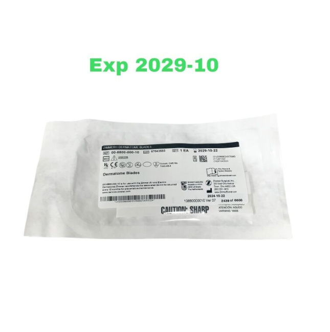 ZIMMER 00-8800-000-10 Dermatome Blade Single Use Sterile For Air or Electric Dermatome Exp.2029 10
