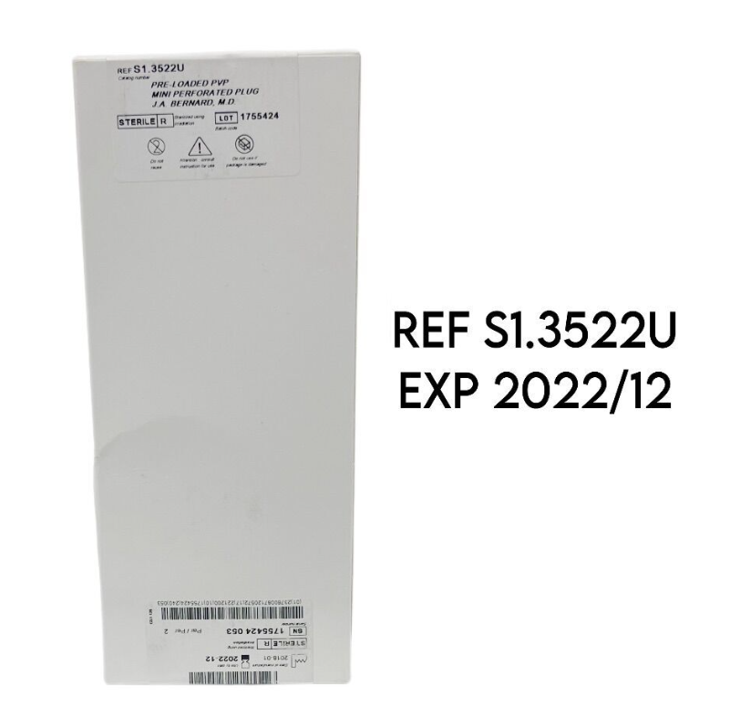 FCI OPHTHALMICS S1.3522U PRE-LOADED PVP MINI PERFORATED PLUG EXP 2022 12