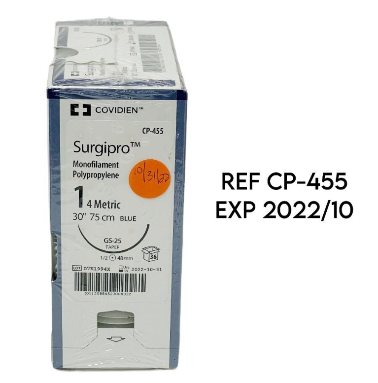 COVIDIEN CP-455 MEDTRONIC SURGIPRO BLUE 30" GS-25 TAPER EXP 2022 10 ( 3 DOZEN )