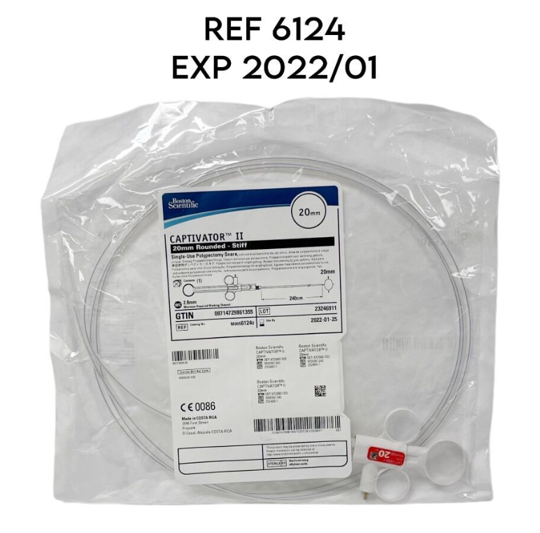 BOSTON SCIENTIFIC 6124 CAPTIVATOR II 20mm Rounded - Stiff Single-Use Polypectomy Snare EXP. 2022 01