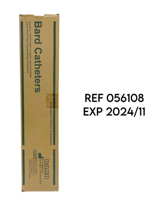 BARD 056108 8 Ch/Fr (2.7mm) ROBINSON MODEI URETHRAL CATHETER RED LATEX RADIOPAQUE EXP 2024 11