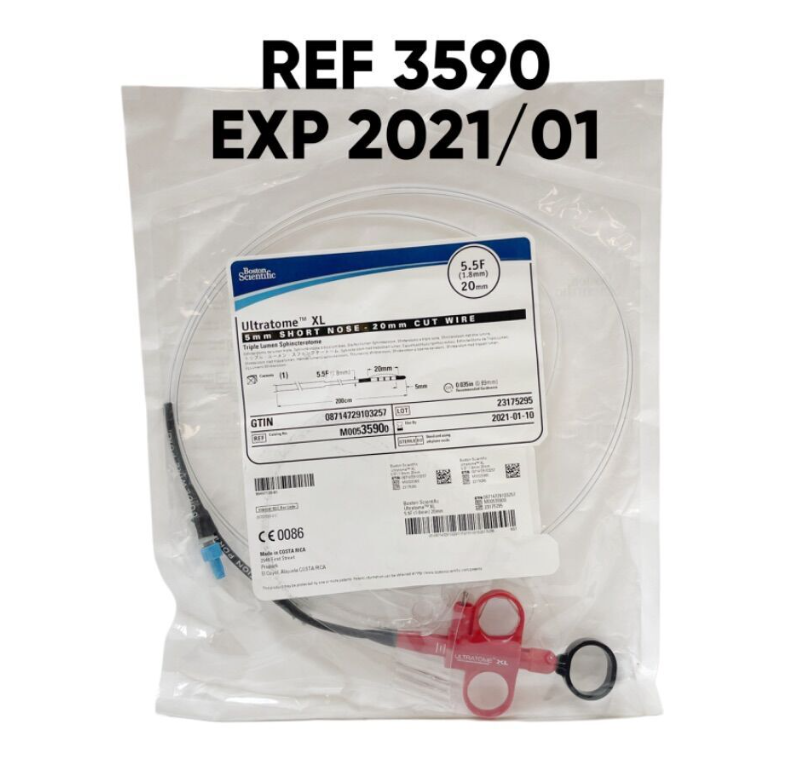 BOSTON SCIENTIFIC 3590 Ultratome XL 5 m m I SHORT NOSE - 20mm CUT WIRE  Triple Lumen Sphincterotome EXP 2021 01