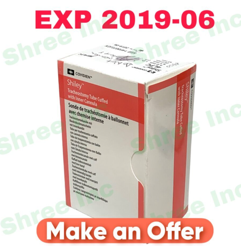 COVIDIEN 4LPC SHILEY Tracheostomy Tube Cuffed with Inner Cannula EXP 2019 06