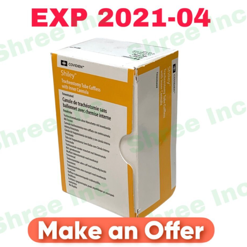 COVIDIEN 4CFN SHILEY Tracheostomy Tube Cuffless with Inner Cannula EXP 2021 04