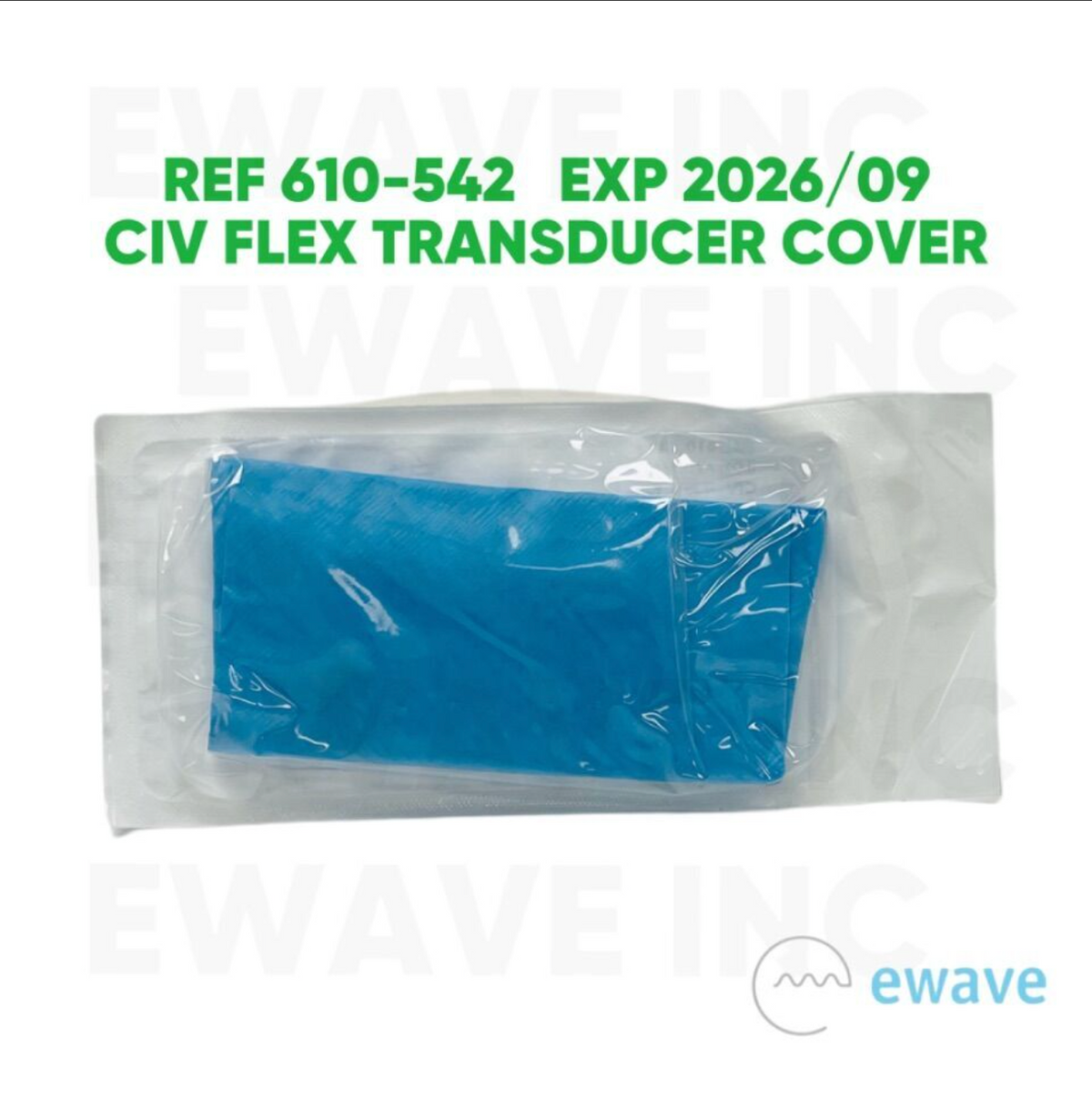 CIVCO 610-542 CIV-Flex Transducer Cover Sterile (14 x 91.5cm) telescopically folded cover EXP 2026 09