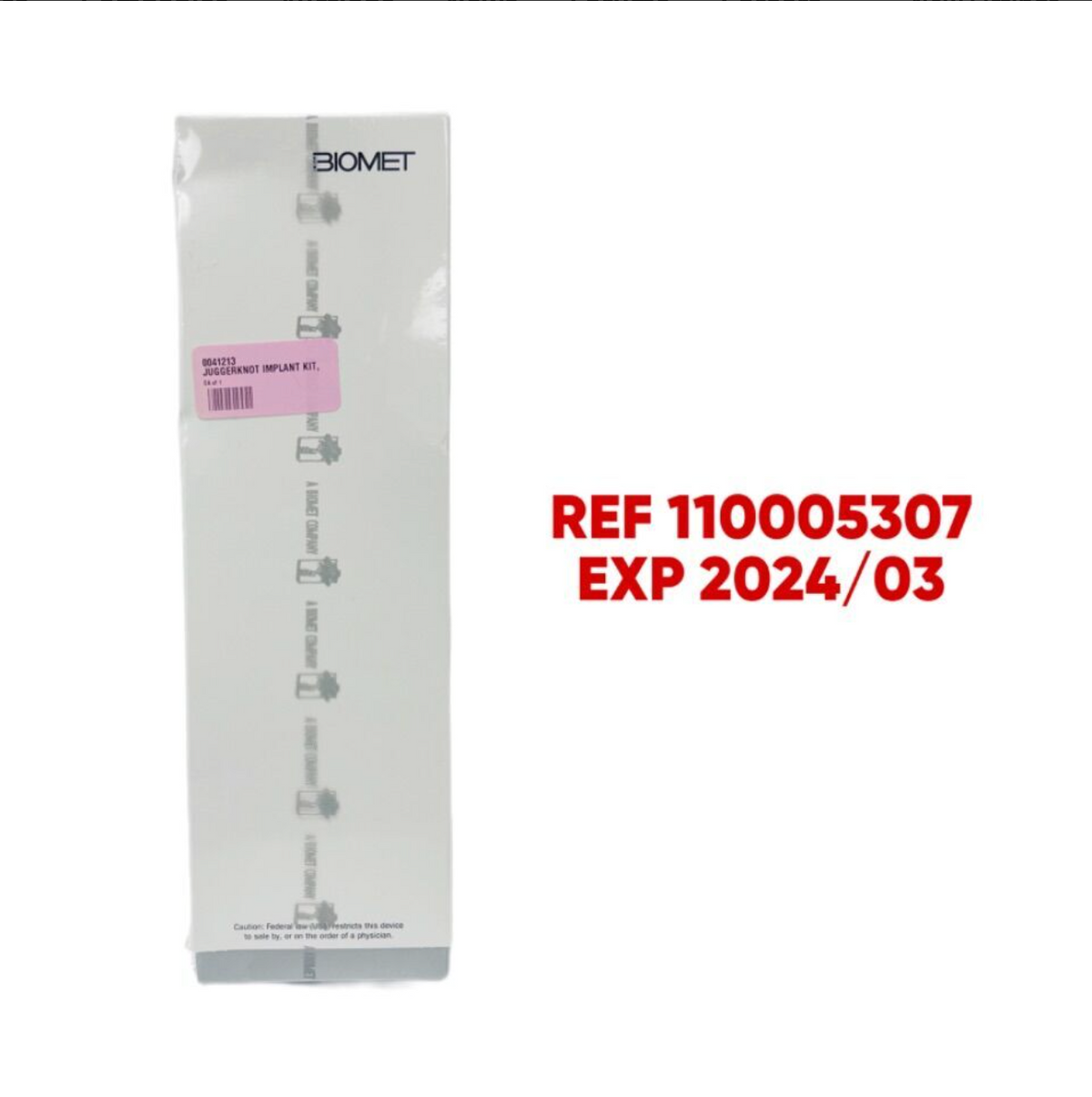 BIOMET 110005307 JUGGERKNOT 1.45MM SHORT RIGID 1 IMPLANT WITH DRILL BIT EXP 2024 03
