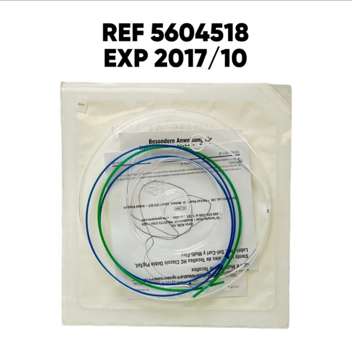 GYRUS ACMI 5604518 DOUBLE PIGTAIL URETERAL STENT HYDROPHILIC COATED 4.5 FR X 18 cm EXP 2017 10