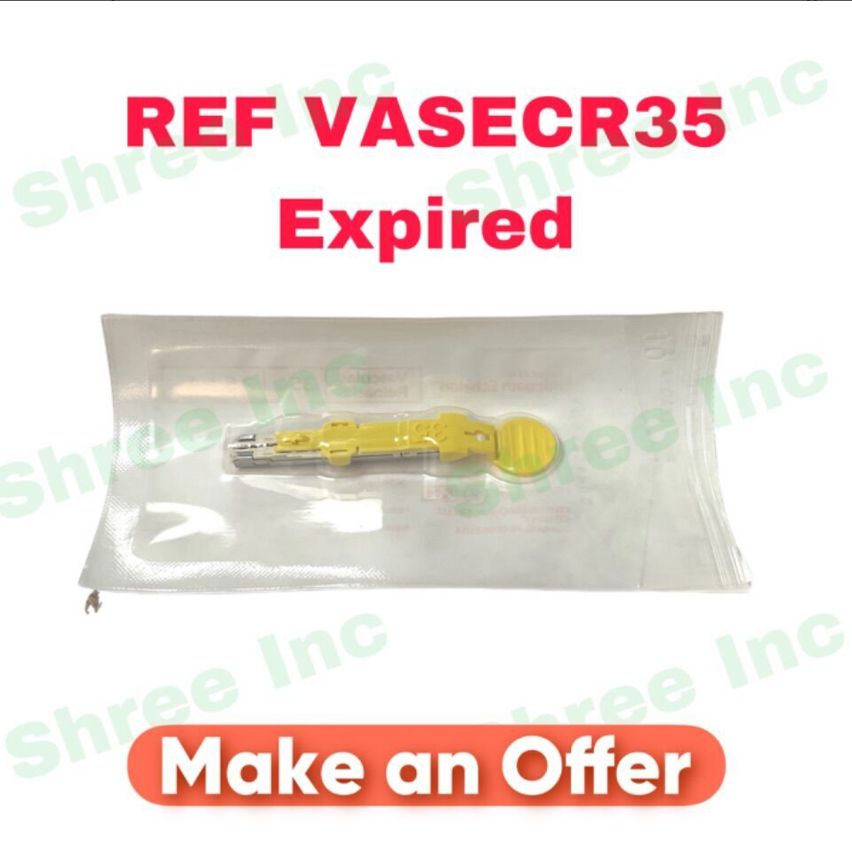 ETHICON ENDO-SURGERY VASECR35 VASCULAR RELOADS WHITE EXPIRED