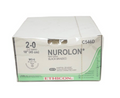 ETHICON C546D NUROLON Nylon Suture 2-0 (3.0 metric) 18" (45 cm) MO-6 26 mm 1/2c Taper EXP 2023 08