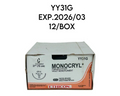 ETHICON YY31G MONOCRYL (Poliglecaprone 25) Suture VIOLET MONOFILAMENT SIZE 0 LENGTH 27" EXP.2026 03