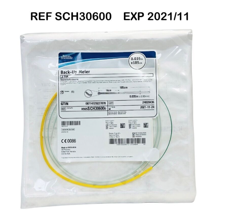 BOSTON SCIENTIFIC SCH30600 Back-Up Meier J-TIP Steerable Guidewire 0.035in x 185cm EXP 2021 11