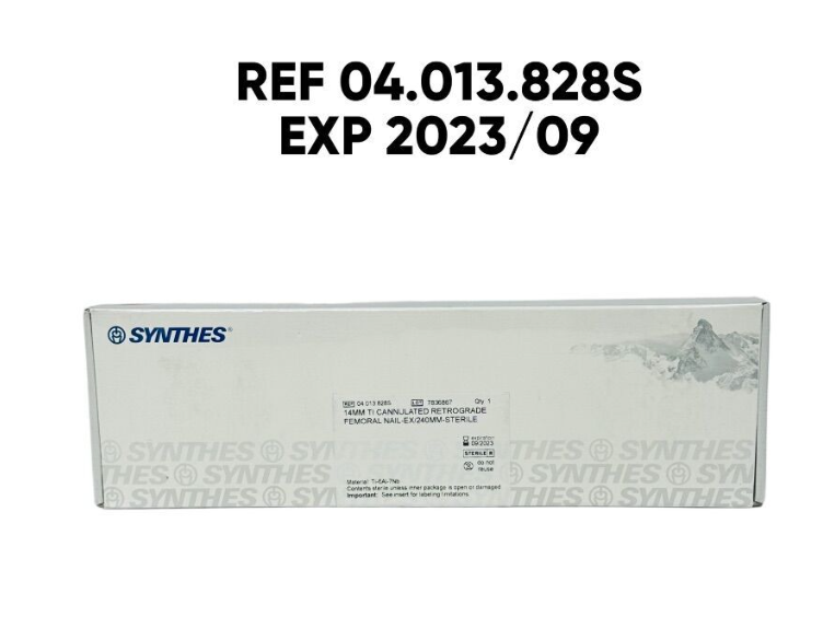 SYNTHES 04.013.828S 14MM TI CANNULATED RETROGRADE FEMORAL NAIL-EX/240MM-STERILE  EXP 2023 09