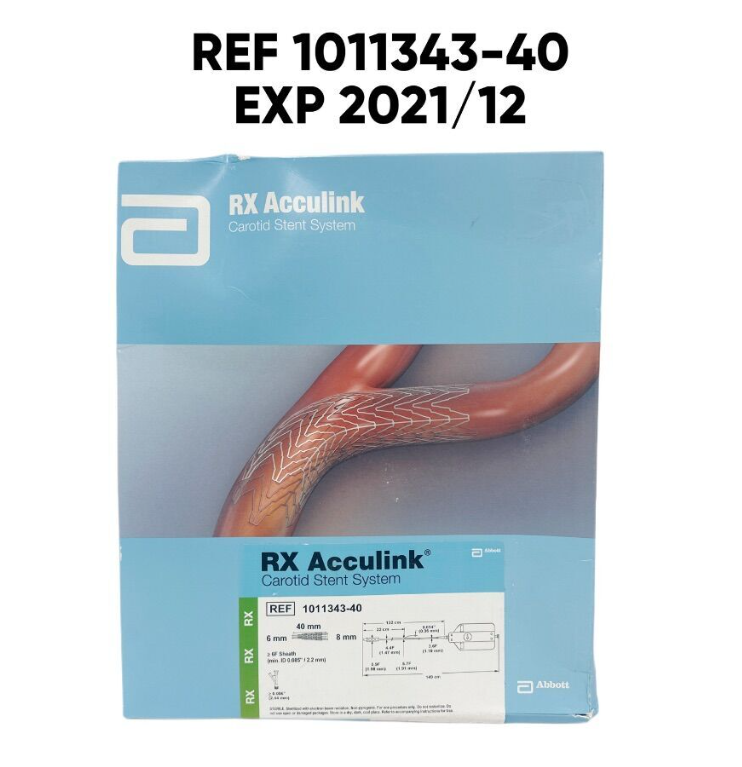 ABBOTT 1011343-40 Acculink Carotid Stent System, 6-8 mm x 40 mm 132 cm EXP 2021 12