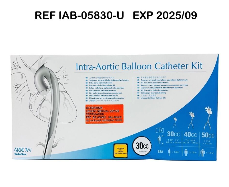 ARROW IAB-05830-U Ultra 8 Intra-Aortic Balloon Catheter Kit 8 Fr. X 30 cc EXP 2025 08