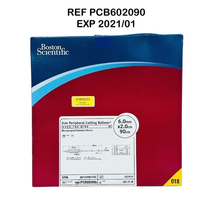 BOSTON SCIENTIFIC PCB602090 2cm Peripheral Cutting Balloon OVER-THE -WIRE 6F Microsurgical Dilatation Device EXP 2021 01