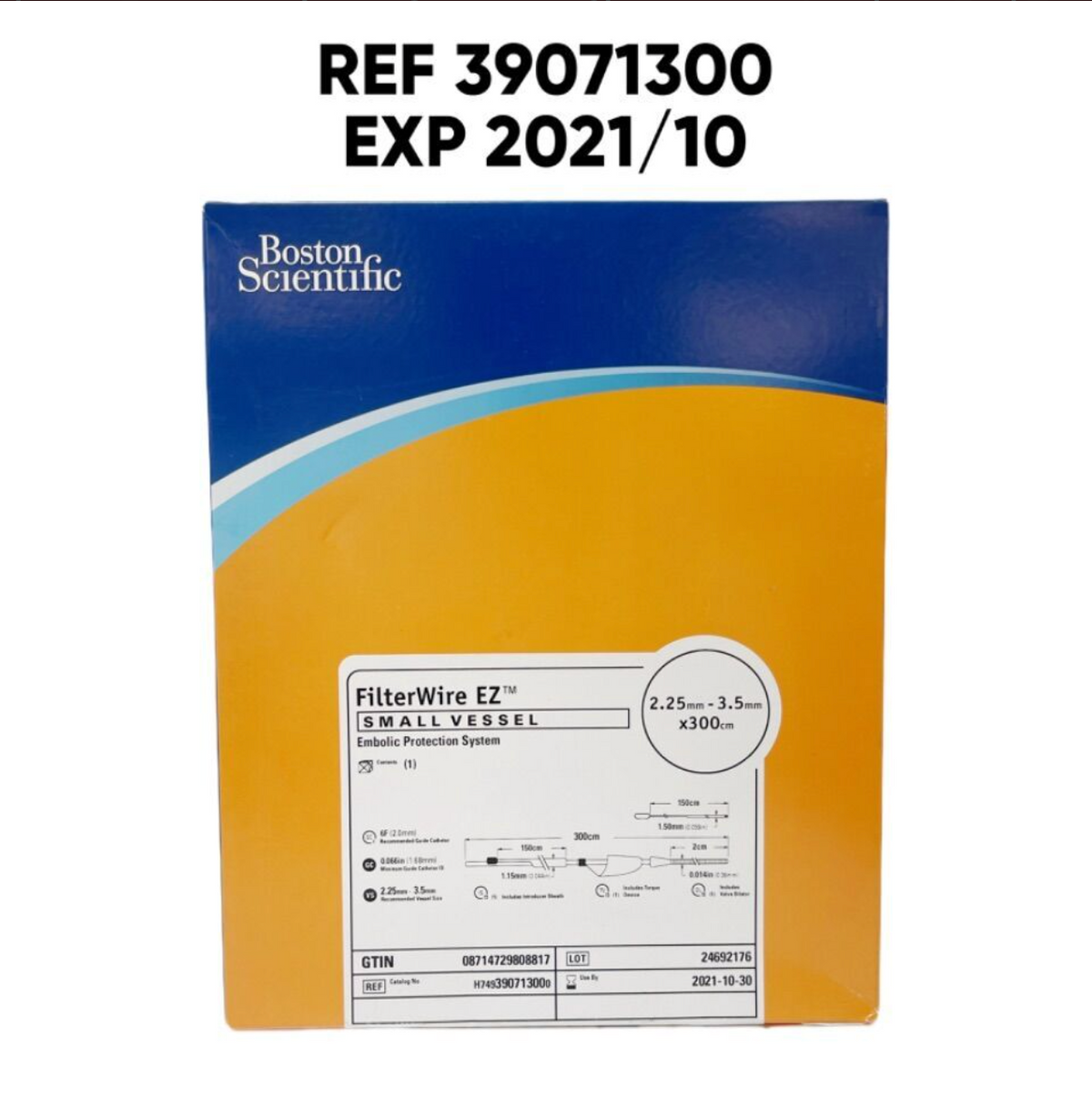 BOSTON SCIENTIFIC 39071300 FilterWire EZ SMALL VESSEL Embolic Protection System 2.25mm - 3.5 mm x 300cm EXP 2021 10