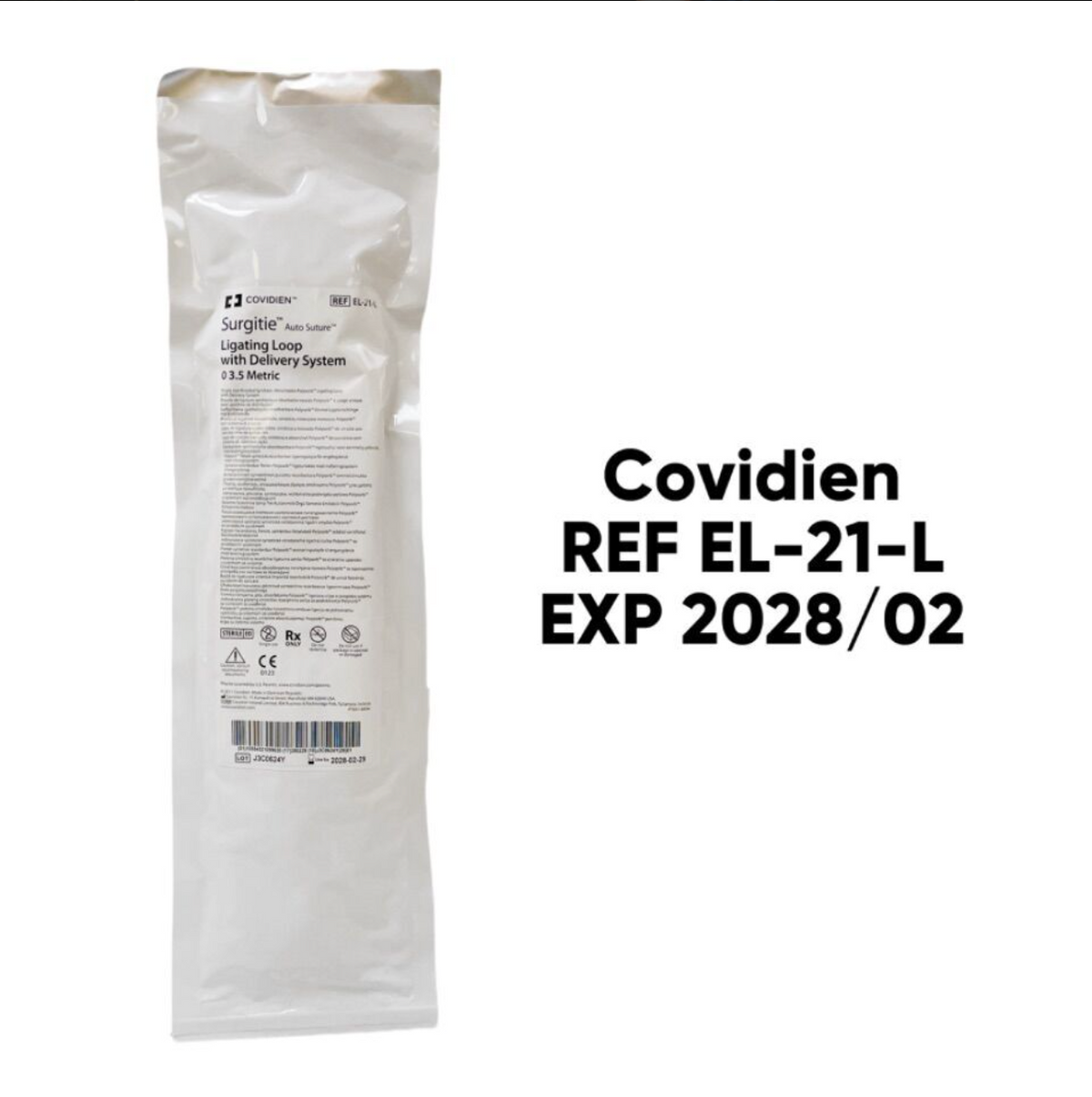 COVIDIEN EL-21-L Surgitie Auto Suture Ligating Loop with Delivery System 0 3.5 Metric EXP 2028 02