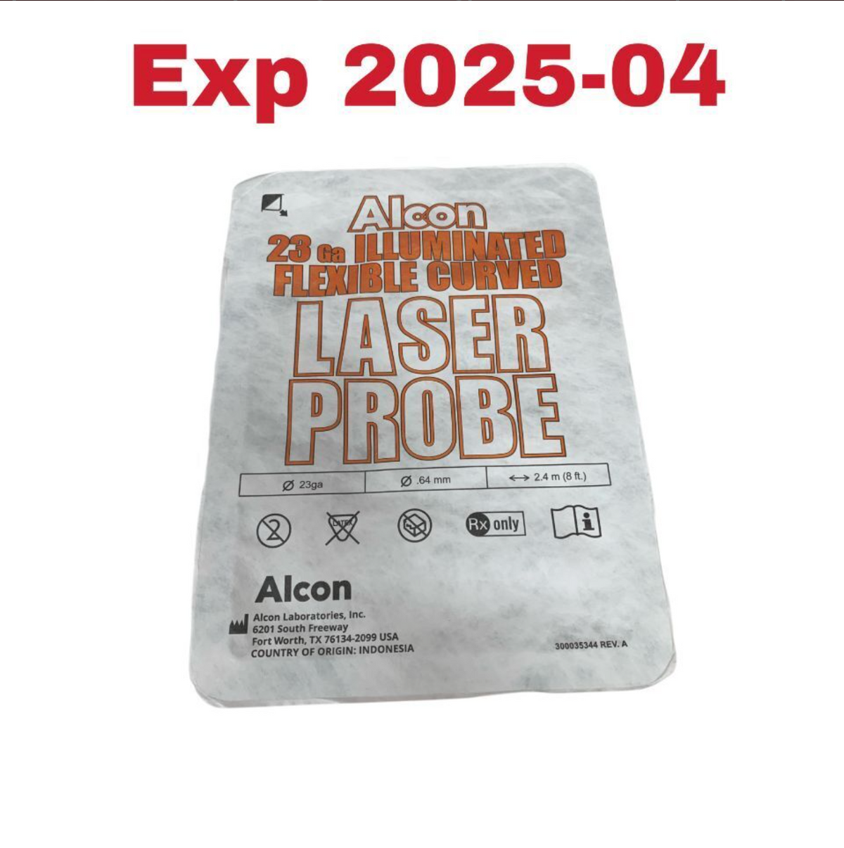 ALCON 8065751592 enGauge 23 Ga Illuminated Flexible Curved Laser Probe EXP 2025 04