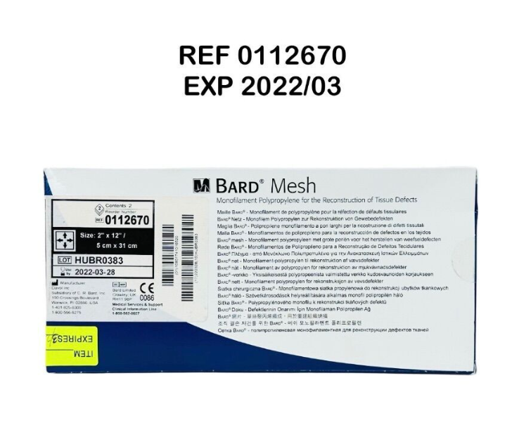 BARD 0112670 Mesh 2" x 12" 2/BOX EXP 2022 03