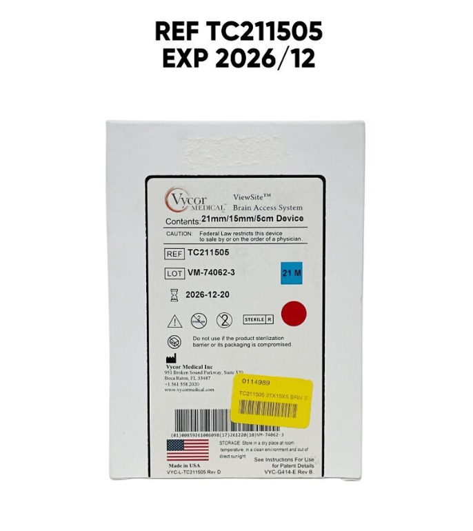 VYCOR TC211505 VIEWSITE BRAIN ACCESS SYSTEM (VBAS) DEVICE 21MM/15MM/5CM EXP 2026 12