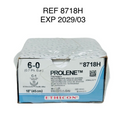 ETHICON 8718H PROLENE monofilament SUTURE 6-0 (0.7 Ph. Eur) C-1 18" (45 cm) EXP 2029 03