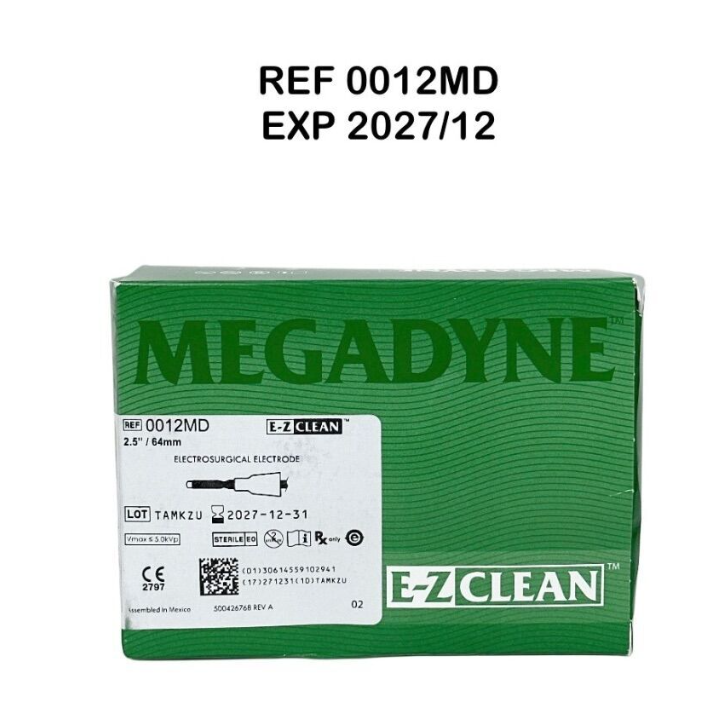 MEGADYNE 0012MD E-Z CLEAN ELECTROSURGICAL ELECTRODE 2.5" 24/BOX EXP. 2027 04 & 2027 12