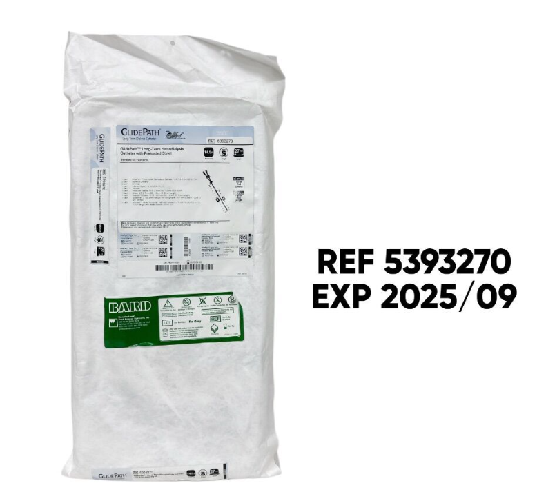 BARD 5393270 Gilde Path Long-Term Homodlalysis Catheter wit/ Preloaded Styler 14.5 FR 27cm EXP 2025 09