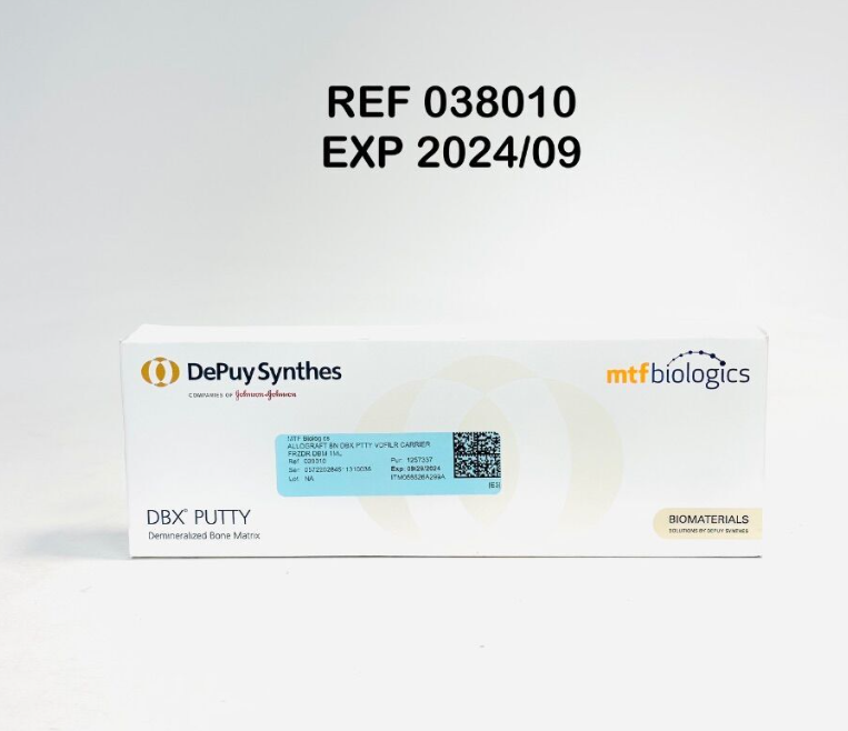 DEPUY SYNTHES 038010 DBX PUTTY Demineralized Bone Matrix 1cc EXP 2024 09