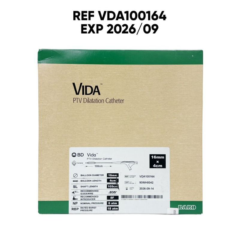 BARD VDA100164 BD Vida PTV Dilatation Catheter 100cm  8 Fr  16mm x 4cm EXP 2026 09