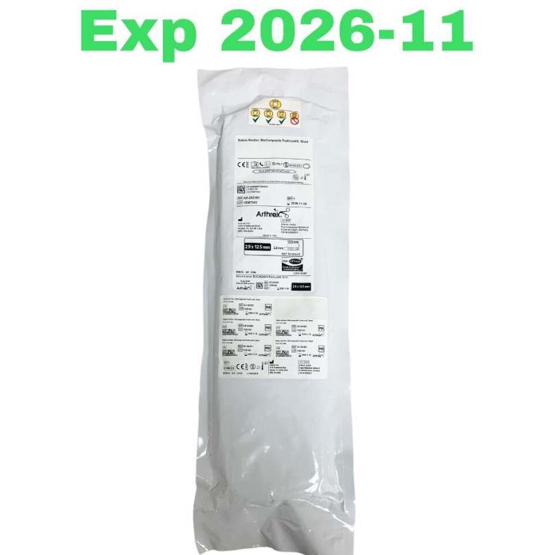 ARTHREX AR-2923BC Suture Anchor Bio Composite PushLock Short 2.9 x 12.5 mm EXP 2026 11